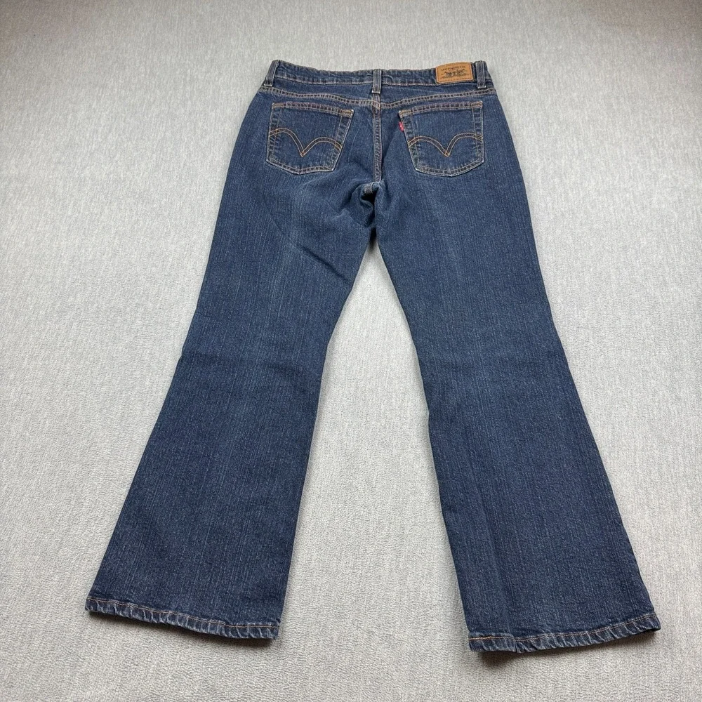 Levis Jeans Women 30x27 Blue 515 Bootcut Dark Wash Mid Rise Casual Classic Pants
